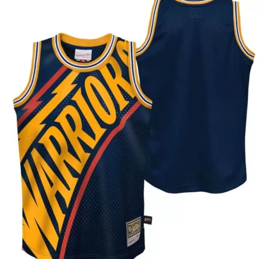 Mitchell & Ness Big Kids-Big Face Jersey Golden State Warriors