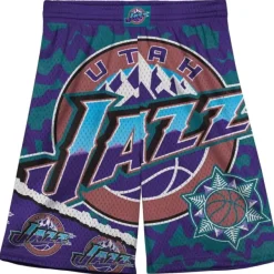 Mitchell & Ness Big Kids-Big Face Jumbotron Mesh Shorts Utah Jazz