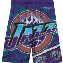 Mitchell & Ness Big Kids-Big Face Jumbotron Mesh Shorts Utah Jazz