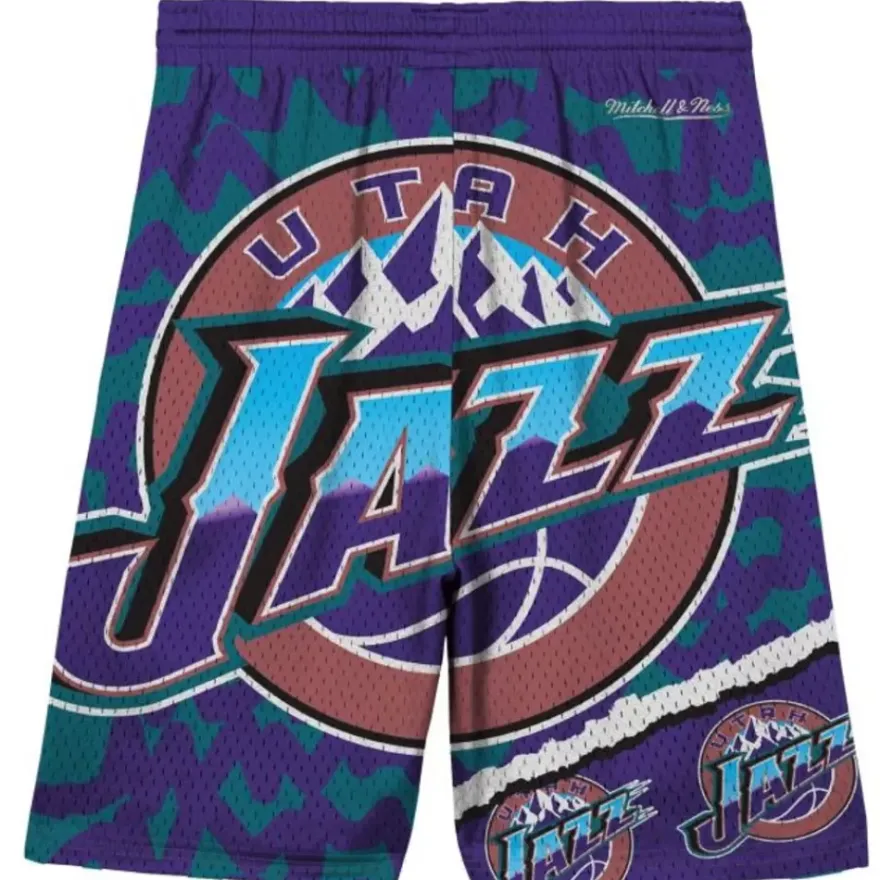 Mitchell & Ness Big Kids-Big Face Jumbotron Mesh Shorts Utah Jazz