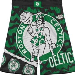 Mitchell & Ness Big Kids-Big Face Jumbotron Mesh Shorts Boston Celtics