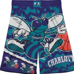 Mitchell & Ness Big Kids-Big Face Jumbotron Mesh Shorts Charlotte Hornets