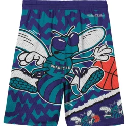 Mitchell & Ness Big Kids-Big Face Jumbotron Mesh Shorts Charlotte Hornets