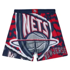 Mitchell & Ness Big Kids-Big Face Jumbotron Mesh Shorts New Jersey Nets