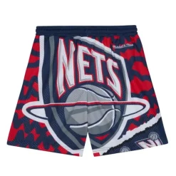 Mitchell & Ness Big Kids-Big Face Jumbotron Mesh Shorts New Jersey Nets