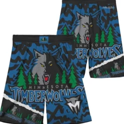 Mitchell & Ness Big Kids-Big Face Jumbotron Mesh Shorts Minnesota Timberwolves