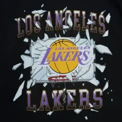 Mitchell & Ness T-Shirts & Tops-Big Face Ls Tee 6.0 Los Angeles Lakers