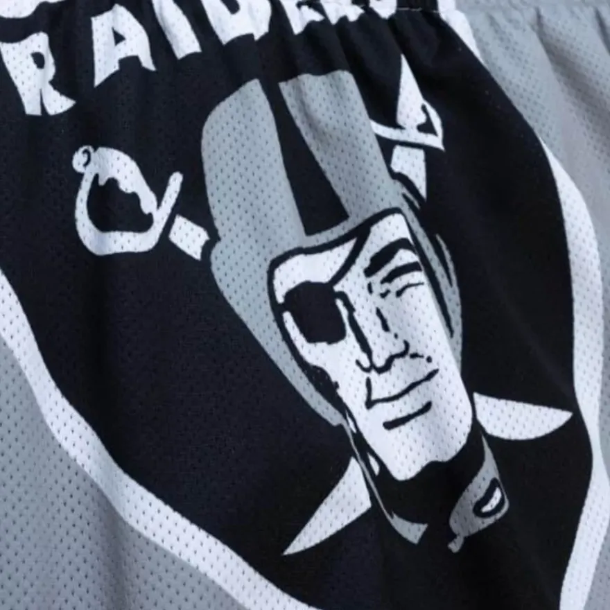 Mitchell & Ness Shorts-Big Face Shorts Oakland Raiders
