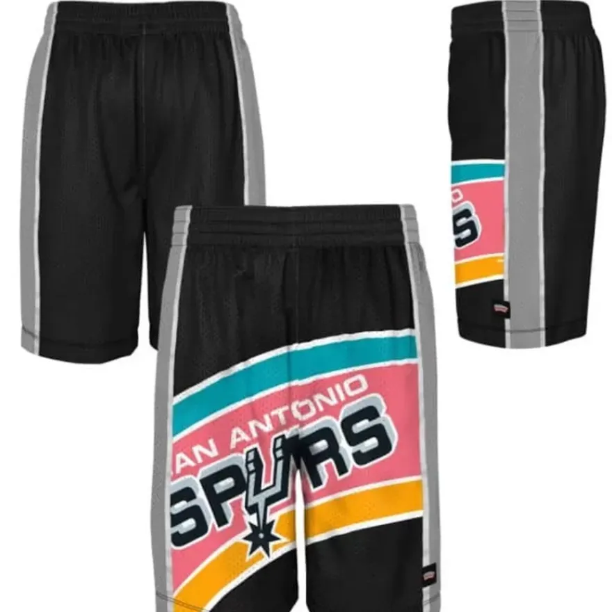 Mitchell & Ness Shorts-Big Face Shorts San Antonio Spurs