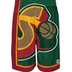 Mitchell & Ness Shorts-Big Face Shorts Seattle Supersonics