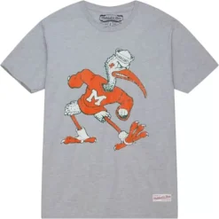 Mitchell & Ness T-Shirts & Tops-Big Logo Tee University Of Miami