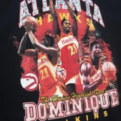 Mitchell & Ness T-Shirts & Tops-Bling Ss Tee Hwc Atlanta Hawks Dominique Wilkins