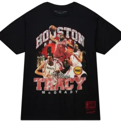 Mitchell & Ness T-Shirts & Tops-Bling Ss Tee Hwc Houston Rockets Tracy Mcgrady