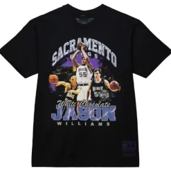 Mitchell & Ness T-Shirts & Tops-Bling Ss Tee Hwc Sacramento Kings Jason Williams