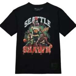 Mitchell & Ness T-Shirts & Tops-Bling Ss Tee Hwc Seattle Supersonics Shawn Kemp