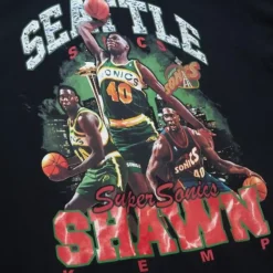 Mitchell & Ness T-Shirts & Tops-Bling Ss Tee Hwc Seattle Supersonics Shawn Kemp