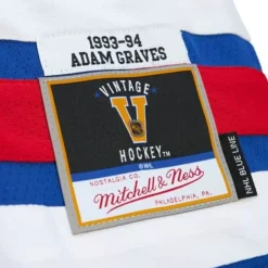 Mitchell & Ness Nhl Blue Line-Blue Line Adam Graves New York Rangers 1993 Jersey