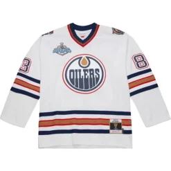 Mitchell & Ness Nhl Blue Line-Blue Line Ales Hemsky Edmonton Oilers White 2005 Jersey