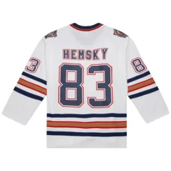 Mitchell & Ness Nhl Blue Line-Blue Line Ales Hemsky Edmonton Oilers White 2005 Jersey