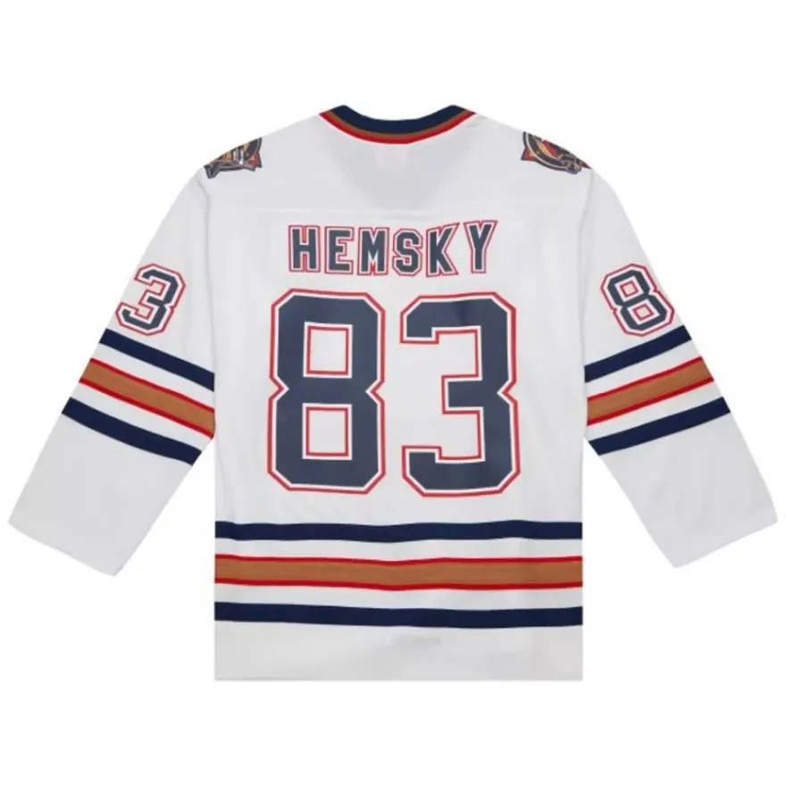 Mitchell & Ness Nhl Blue Line-Blue Line Ales Hemsky Edmonton Oilers White 2005 Jersey
