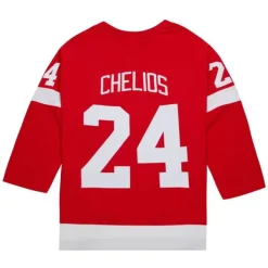Mitchell & Ness Nhl Blue Line-Blue Line Chris Chelios Detroit Red Wings Dark 2001 Jersey