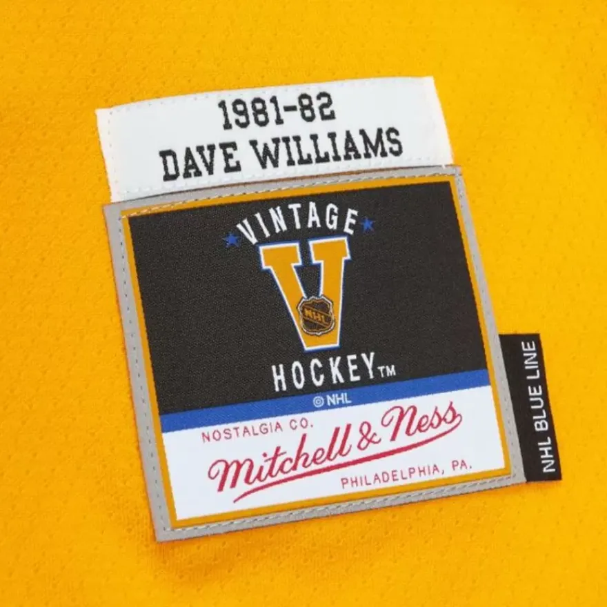 Mitchell & Ness Nhl Blue Line-Blue Line Dave Williams Vancouver Canucks Yellow 1981 Jersey