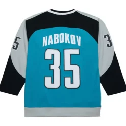 Mitchell & Ness Nhl Blue Line-Blue Line Evgeni Nabokov San Jose Sharks Dark 1999 Jersey