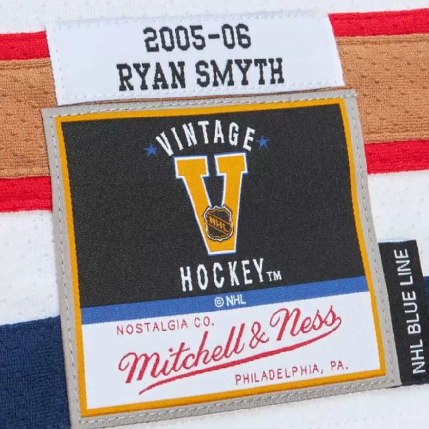 Mitchell & Ness Nhl Blue Line-Blue Line Ryan Smyth Edmonton Oilers White 2005 Jersey