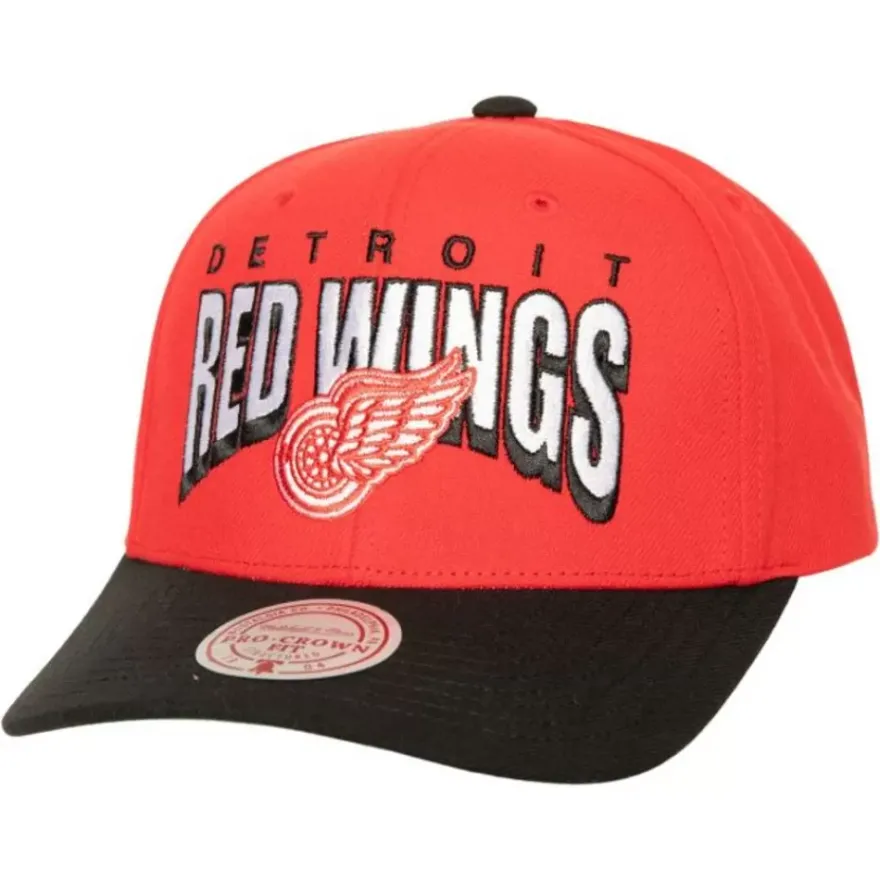 Mitchell & Ness Snapback-Boom Text Pro Snapback Vntg Detroit Red Wings