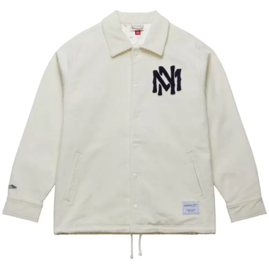 Mitchell & Ness Jackets & Outerwear-Branded M&N Interlock Corduroy Coaches Jacket