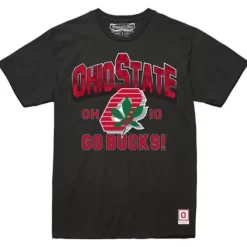 Mitchell & Ness T-Shirts & Tops-Buckeye Fill Tee Ohio State