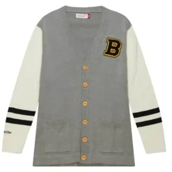 Mitchell & Ness Hoodies & Sweatshirts-Cardigan Sweater Boston Bruins