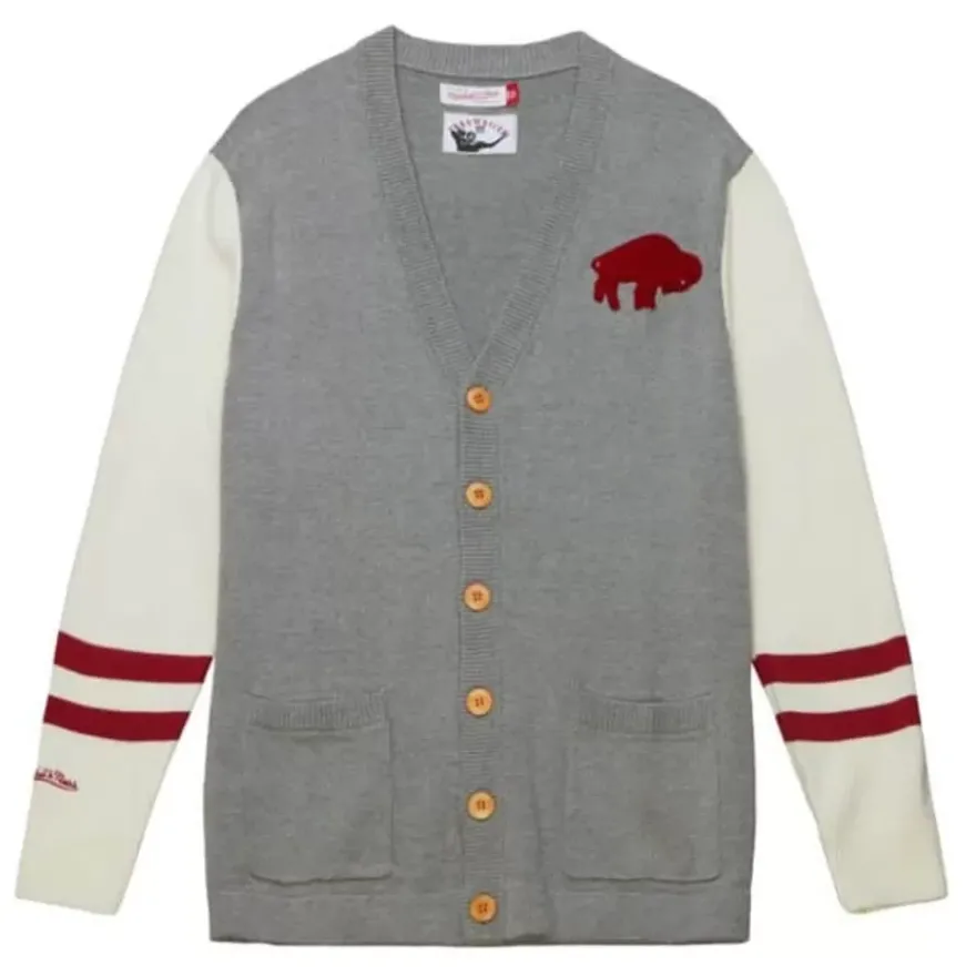 Mitchell & Ness Hoodies & Sweatshirts-Cardigan Sweater Buffalo Bills