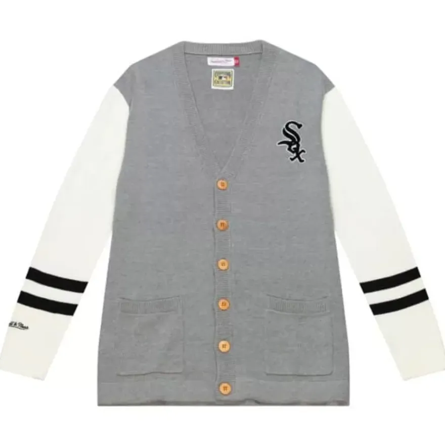 Mitchell & Ness Hoodies & Sweatshirts-Cardigan Sweater Chicago White Sox