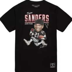 Mitchell & Ness T-Shirts & Tops-Caricatures Tee Atlanta Falcons Deion Sanders