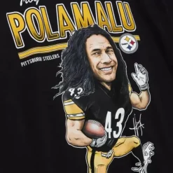 Mitchell & Ness T-Shirts & Tops-Caricatures Tee Pittsburgh Steelers Troy Polamalu