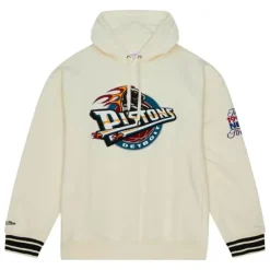 Mitchell & Ness Hoodies & Sweatshirts-Chainstitch Heavyweight Hoodie Retro Detroit Pistons
