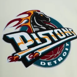 Mitchell & Ness Hoodies & Sweatshirts-Chainstitch Heavyweight Hoodie Retro Detroit Pistons