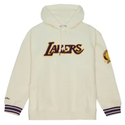 Mitchell & Ness Hoodies & Sweatshirts-Chainstitch Heavyweight Hoodie Retro Los Angeles Lakers