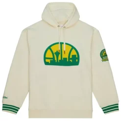 Mitchell & Ness Hoodies & Sweatshirts-Chainstitch Heavyweight Hoodie Retro Seattle Supersonics