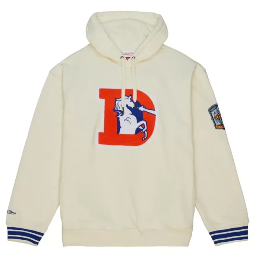 Mitchell & Ness Hoodies & Sweatshirts-Chainstitch Heavyweight Hoodie Retro Denver Broncos