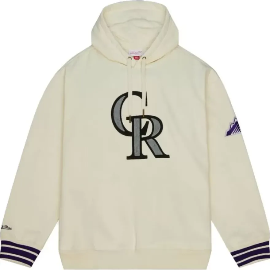Mitchell & Ness Hoodies & Sweatshirts-Chainstitch Heavyweight Hoodie Current Colorado Rockies