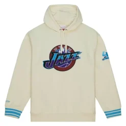 Mitchell & Ness Hoodies & Sweatshirts-Chainstitch Heavyweight Hoodie Retro Utah Jazz