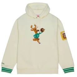 Mitchell & Ness Hoodies & Sweatshirts-Chainstitch Heavyweight Hoodie Retro Milwaukee Bucks