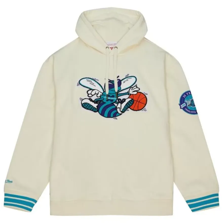 Mitchell & Ness Hoodies & Sweatshirts-Chainstitch Heavyweight Hoodie Retro Charlotte Hornets