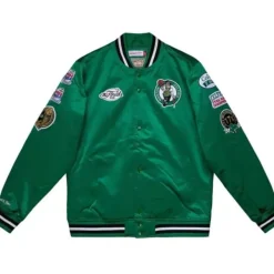 Mitchell & Ness Jackets & Outerwear-Champ City Satin Jacket Boston Celtics