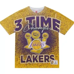 Mitchell & Ness T-Shirts & Tops-Champ City Sublimated Ss Tee Los Angeles Lakers