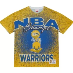 Mitchell & Ness T-Shirts & Tops-Champ City Sublimated Ss Tee Golden State Warriors