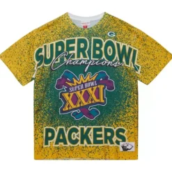 Mitchell & Ness T-Shirts & Tops-Champ City Sublimated Ss Tee Green Bay Packers