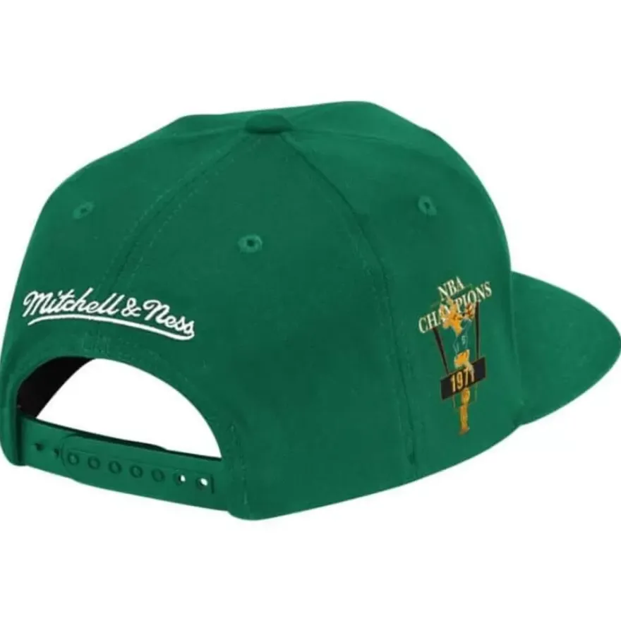 Mitchell & Ness Snapback-Champ Year Trophy Snapack Hwc Milwaukee Bucks